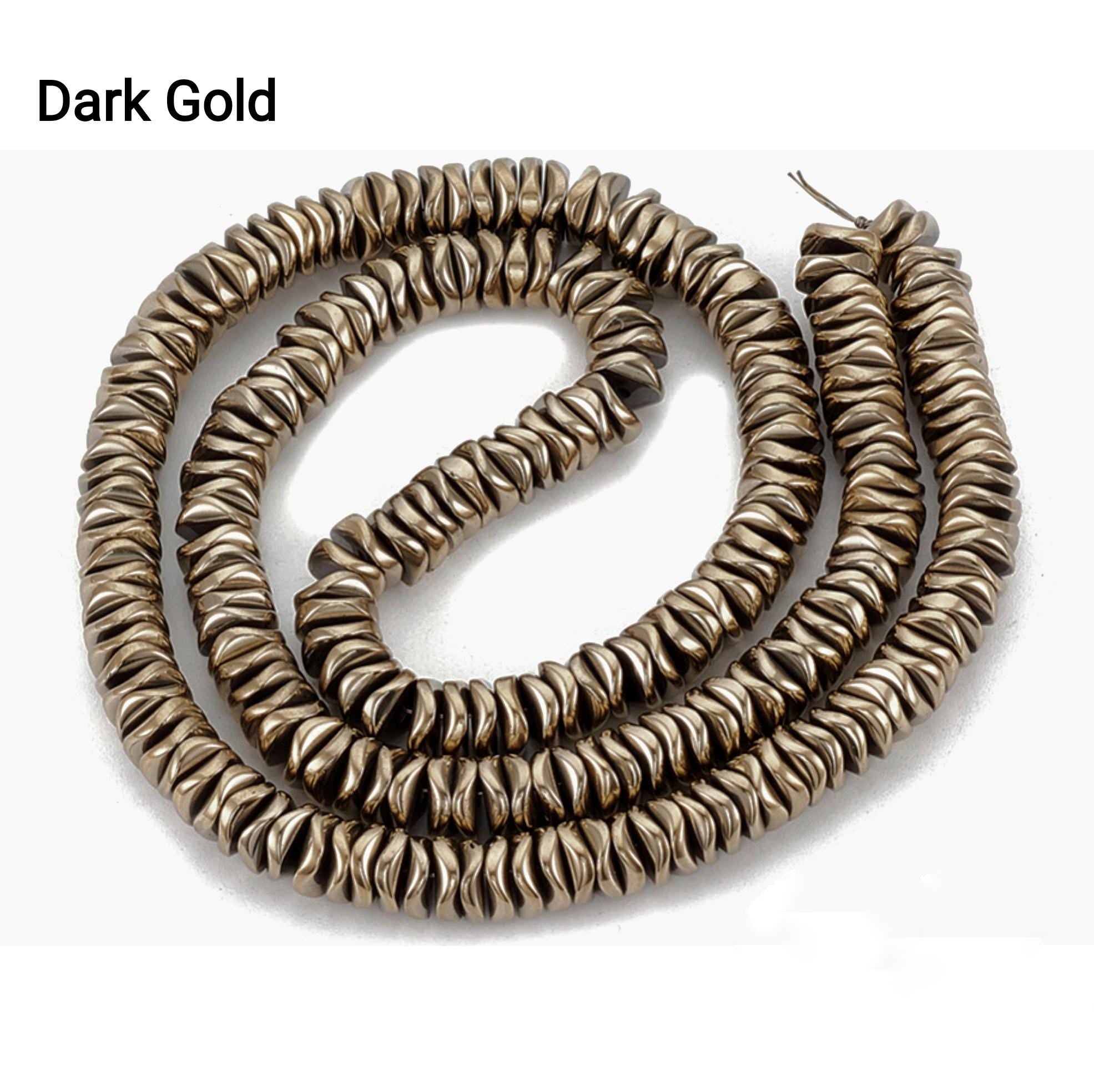 Hematite — Wavy Rondelles 6x2mm | Assorted Colors | Strand ~41 cm
