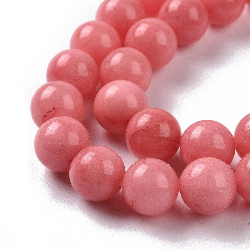 Natural Jade Rhodocharosite — Round Beads 6/8mm | Strand ~39 cm