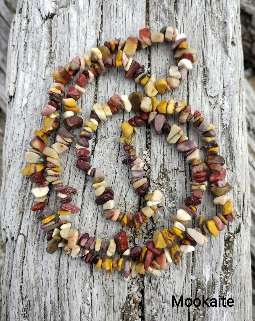 Collana Chips di Pietre Naturali — Ametista, Amazzonite, Fluorite, Lapislazzuli e molte altre | 80 cm