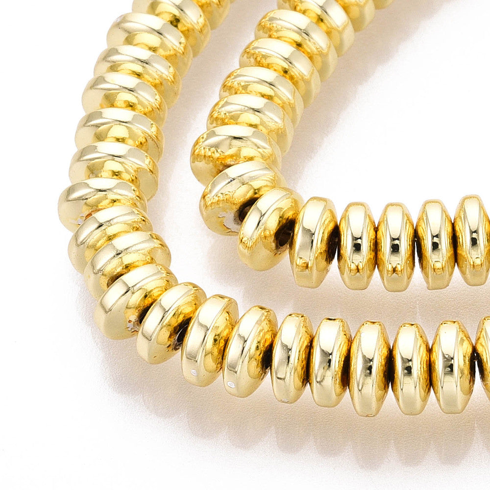 Ematite — Rondelle 6x2,5 mm | Golden, Rose Gold | Filo ~40 cm