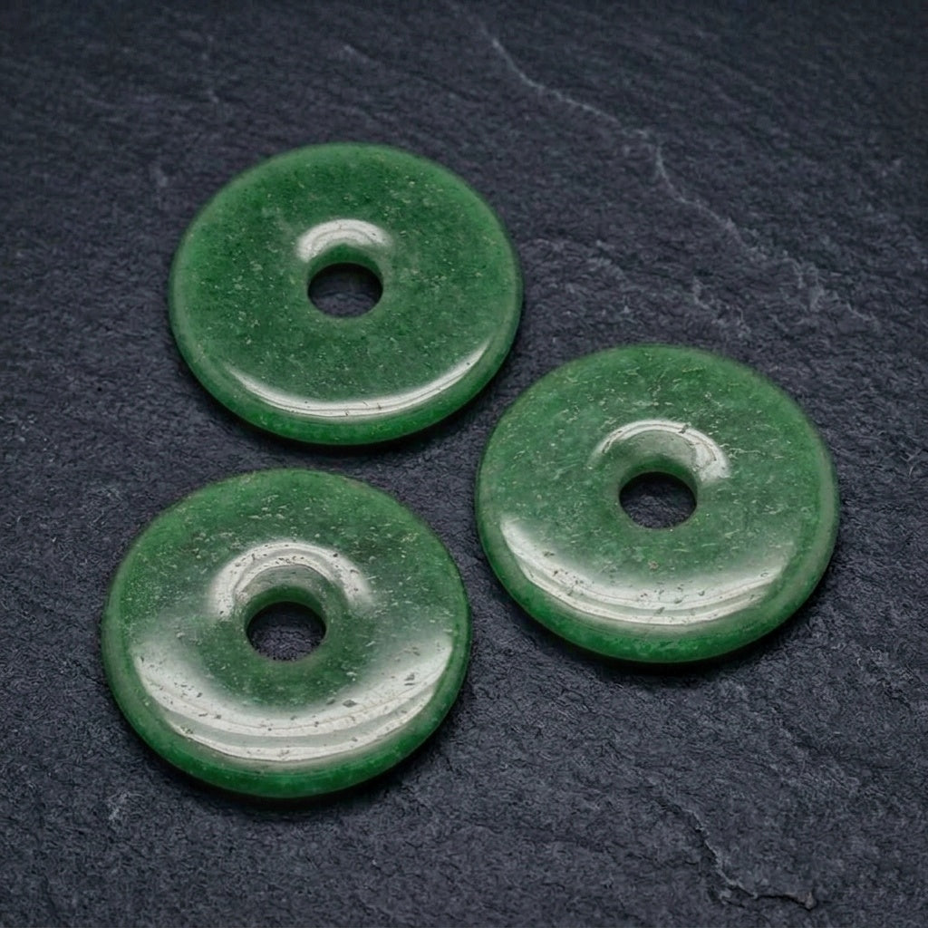 Avventurina Verde Naturale — Pendente Donut 50x7mm