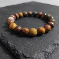 Bracciale di Diaspro Picasso — Sfere 10mm | 19-22 cm