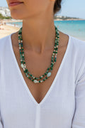 Multi-Stone and Multi-Material Necklace — Multicolor | 120 cm