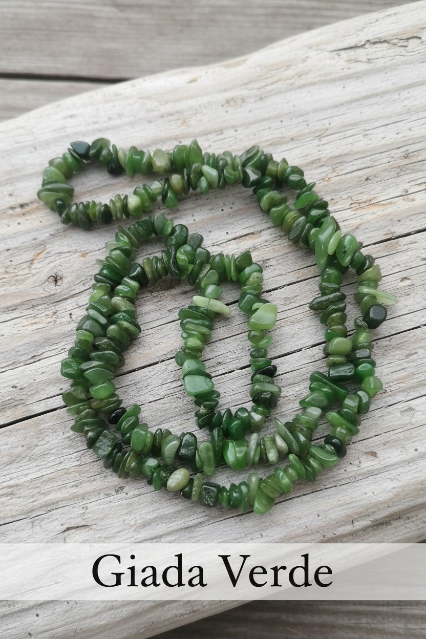 Collana Chips di Pietre Naturali — Ametista, Amazzonite, Fluorite, Lapislazzuli e molte altre | 80 cm
