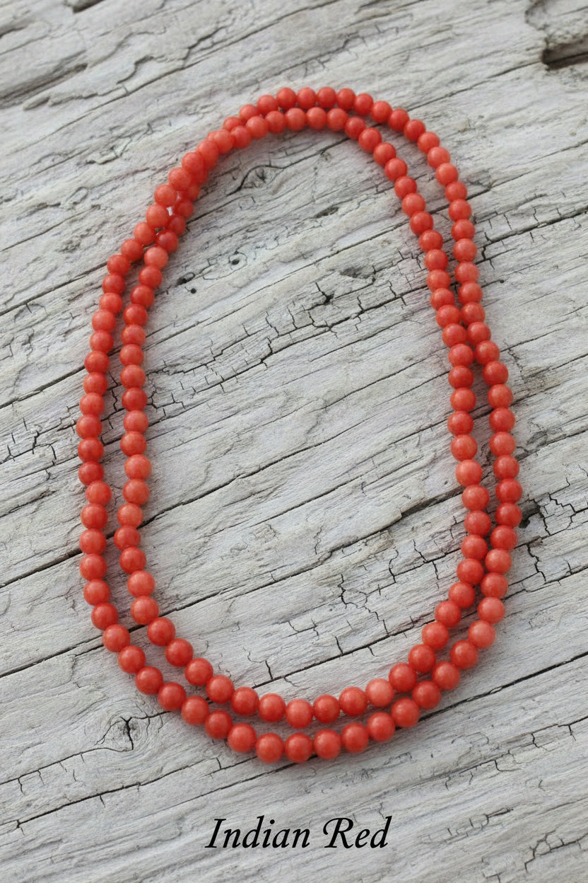 Long Necklace in 100% Natural Jade — 8mm Beads | Various Colors