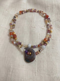 Multi Natural Stones Necklace with Jasper Pendant — Mixed Stones | 120 cm