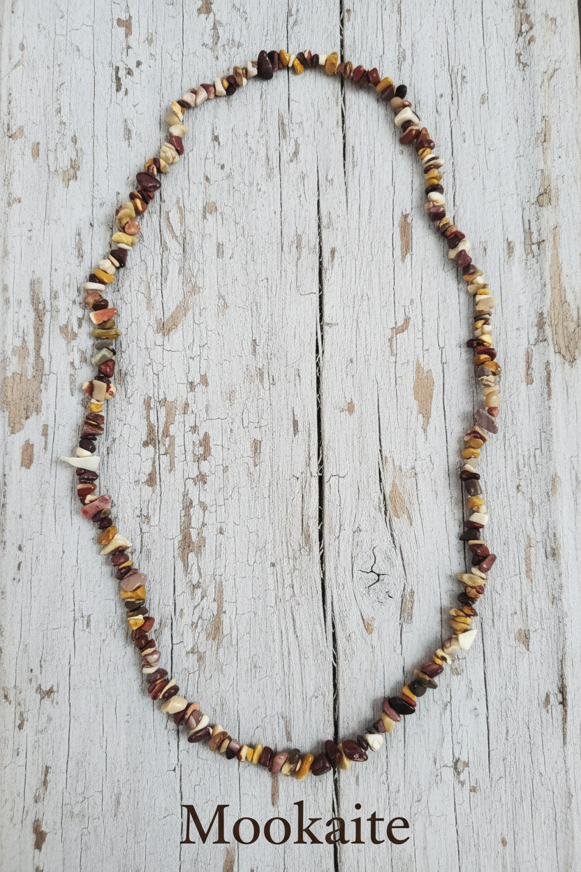 Collana Chips di Pietre Naturali — Ametista, Amazzonite, Fluorite, Lapislazzuli e molte altre | 80 cm