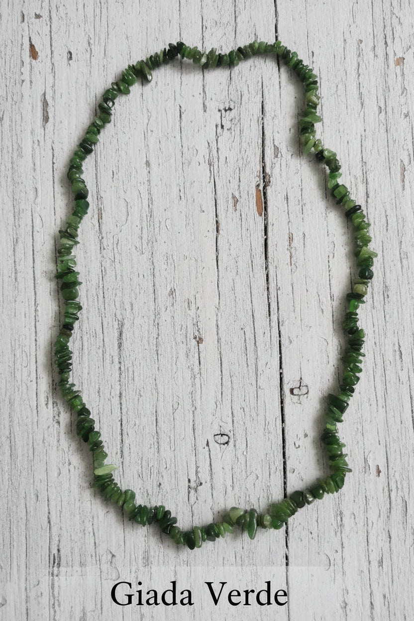 Collana Chips di Pietre Naturali — Ametista, Amazzonite, Fluorite, Lapislazzuli e molte altre | 80 cm