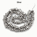 Ematite — Nuggets 4,5/10mm | Silver, Platinum, Light Gold | Filo ~38 cm