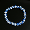Bracciale di Agata Tibetana Dzi 3 Eye — Sfere 8mm | 18-19 cm