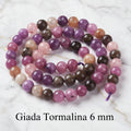 Natural Jade Tourmaline — Round Beads 6/8mm | Strand ~39 cm