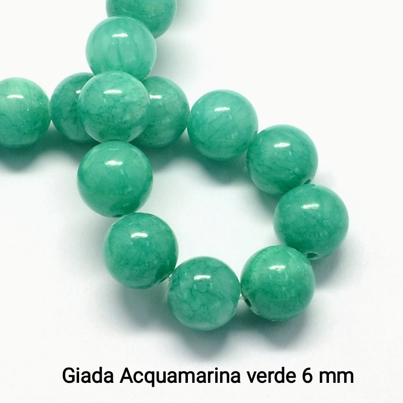 Natural Jade — Round Beads 6mm | Various Colours | Strand ~37.5 cm