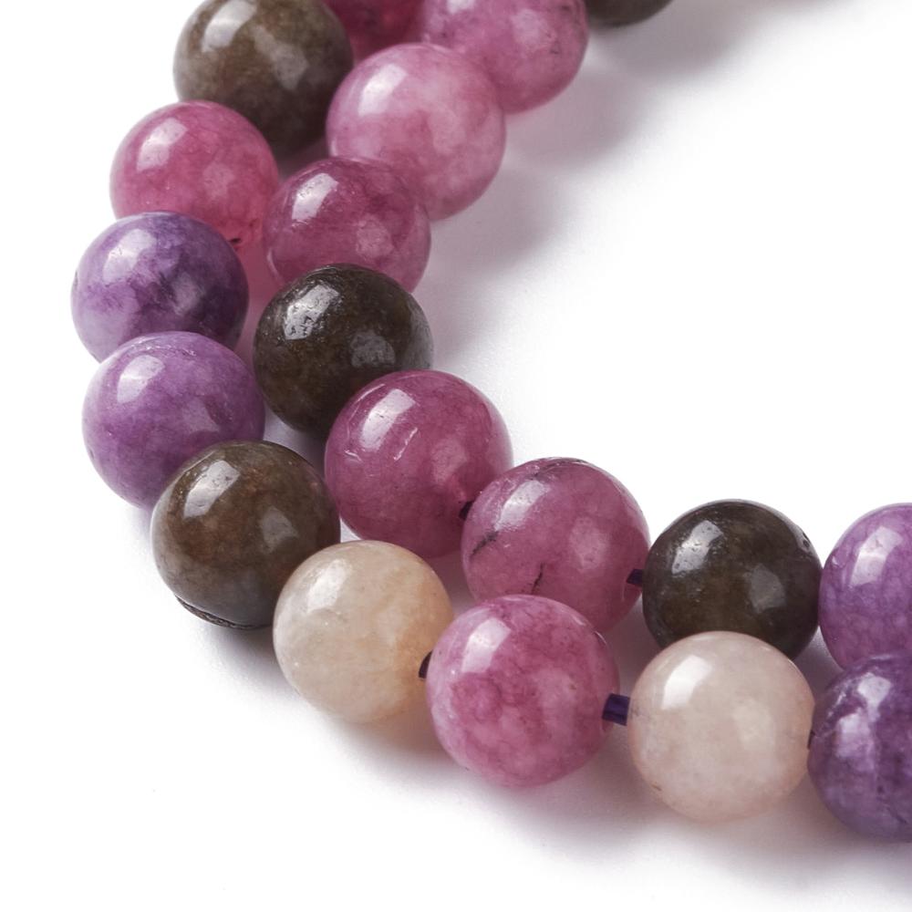 Natural Jade Tourmaline — Round Beads 6/8mm | Strand ~39 cm