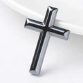 Hematite — Cross Pendant 33x22mm