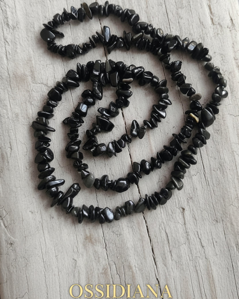 Collana Chips di Pietre Naturali — Ametista, Amazzonite, Fluorite, Lapislazzuli e molte altre | 80 cm