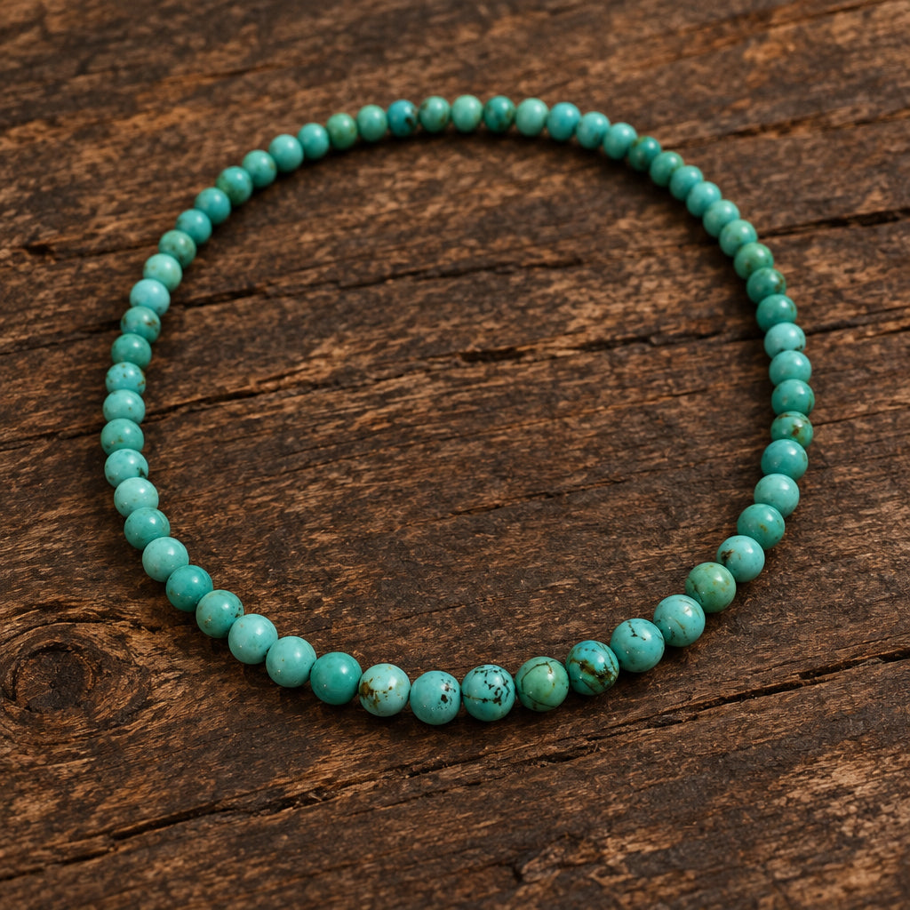 Collana di Magnesite Turchese — Perline Tonde 8mm | 45 o 50 cm.