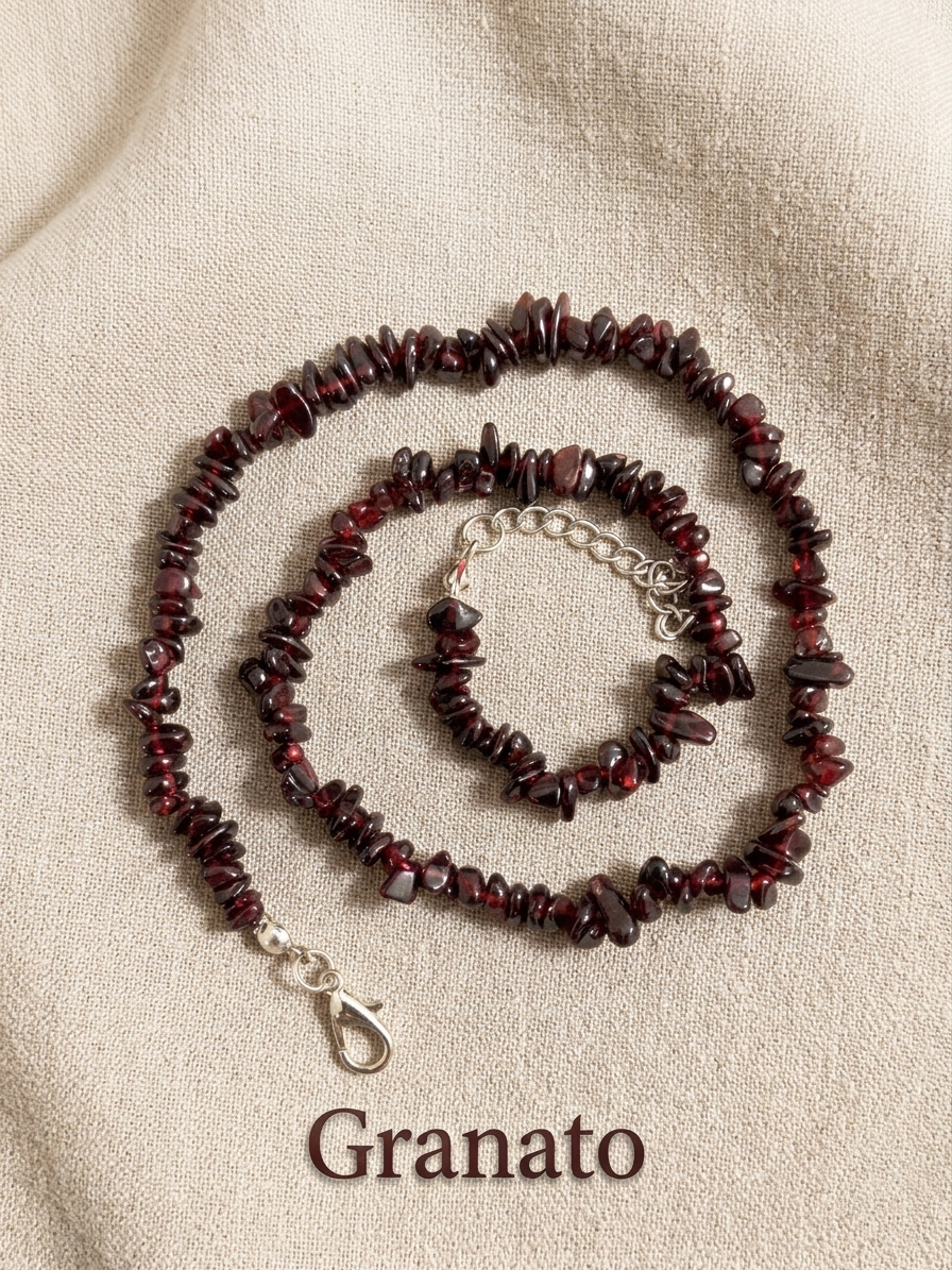 Natural Stone Chip Necklace — Apatite, Fluorite, Obsidian and more | 40 cm