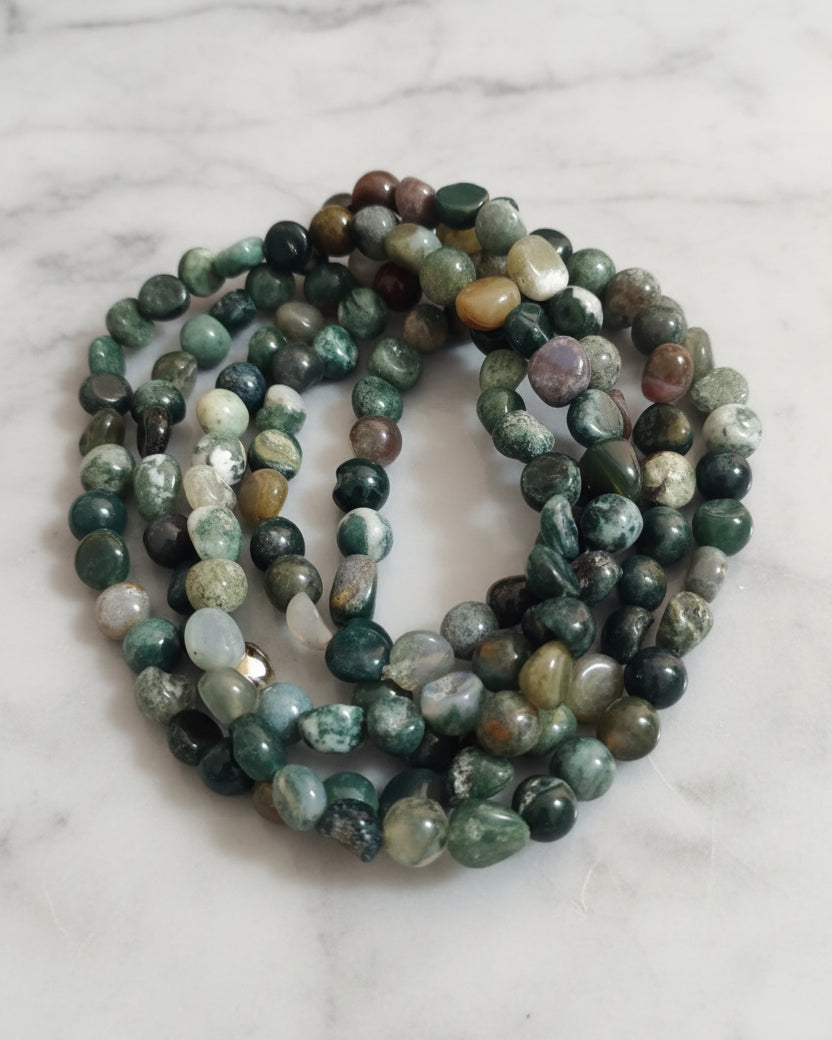 Collana di Agata Indiana — Nuggets ~ 6x10mm | 120 cm