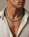 Collana di Turchese — Perline Tonde 8mm | 45 o 50 cm