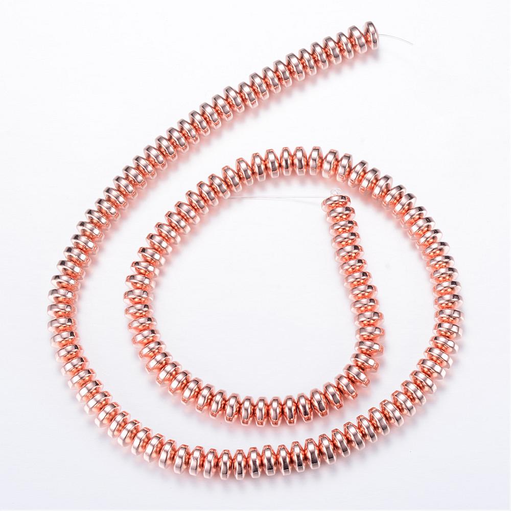 Ematite — Rondelle 6x2,5 mm | Golden, Rose Gold | Filo ~40 cm