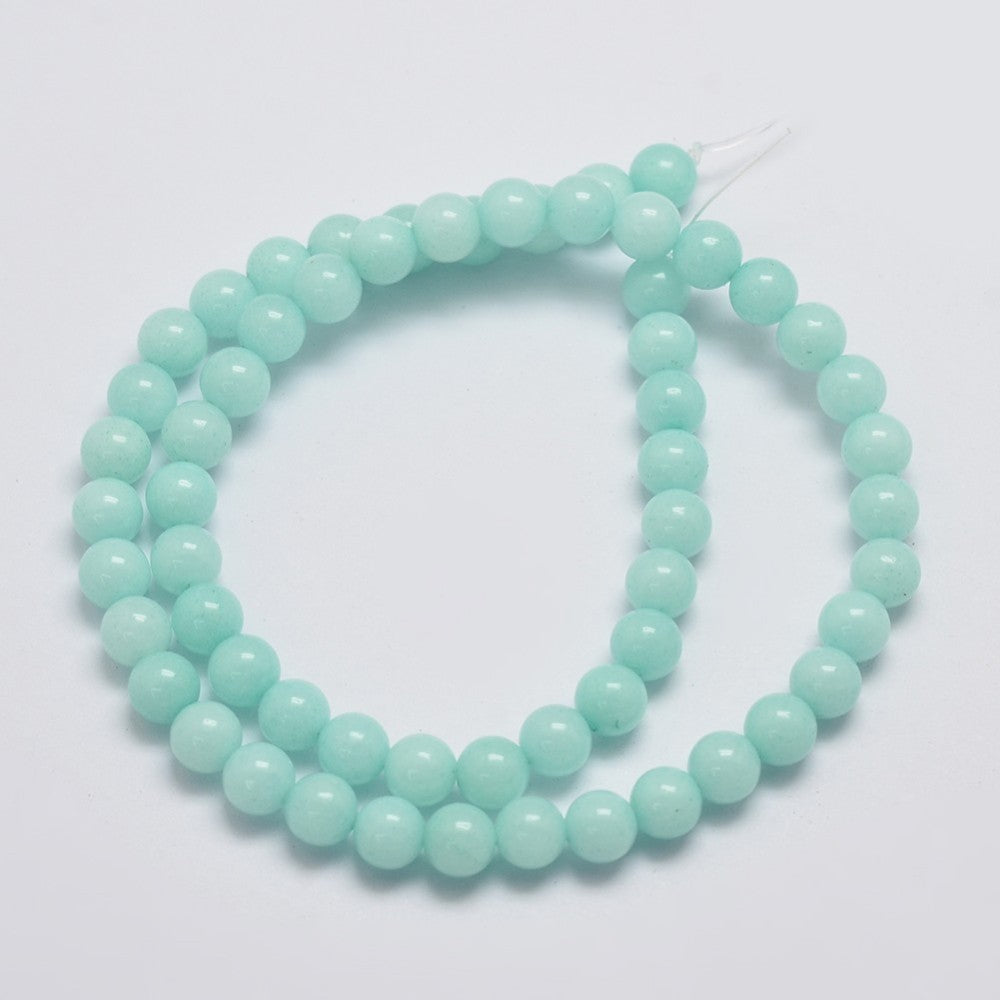 Natural Amazonite Jade — Round Beads 6/8/10mm | Strand ~38 cm