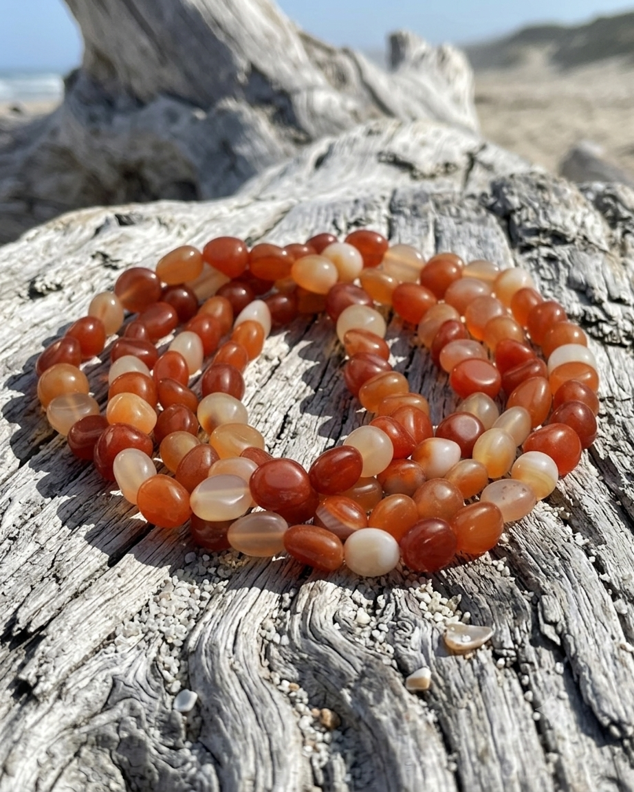 Collana di Agata Rossa del Brasile — Nuggets 10x12mm | 120 cm
