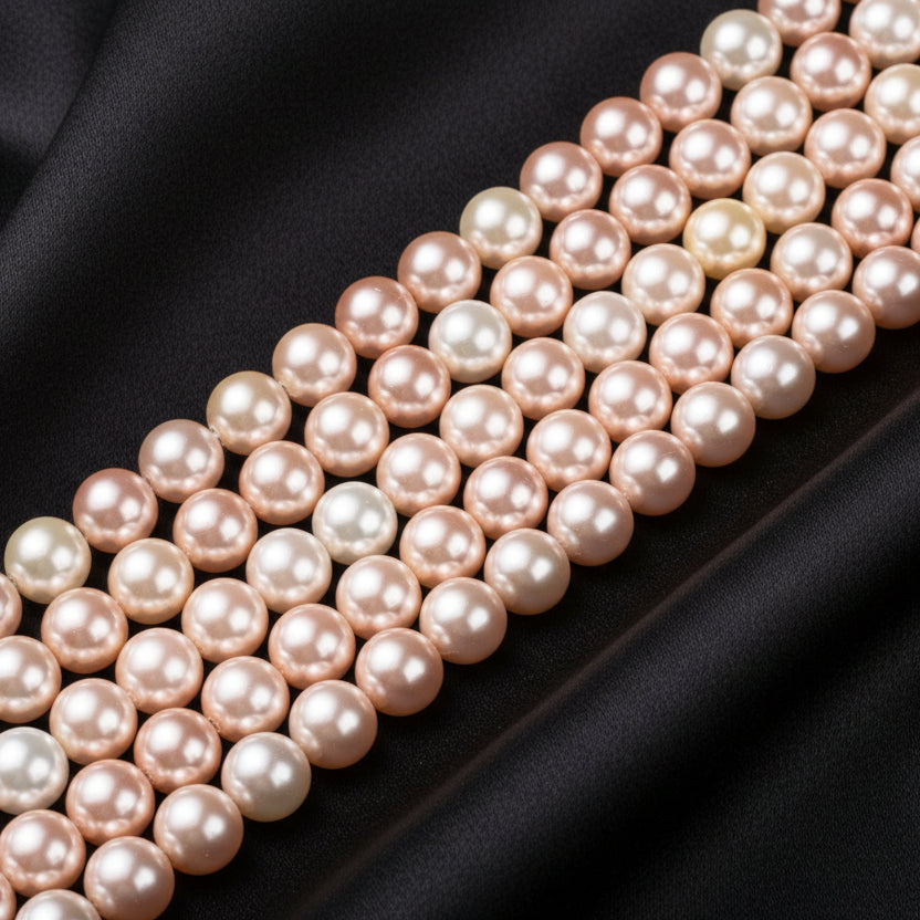 Natural Mother-of-Pearl Multicolor Beads 8 mm.