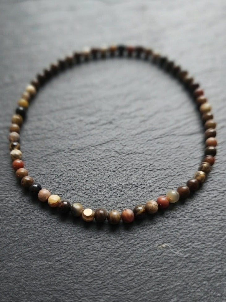 Collana di Legno Pietrificato — Sfere 8mm | 45 o 50 cm