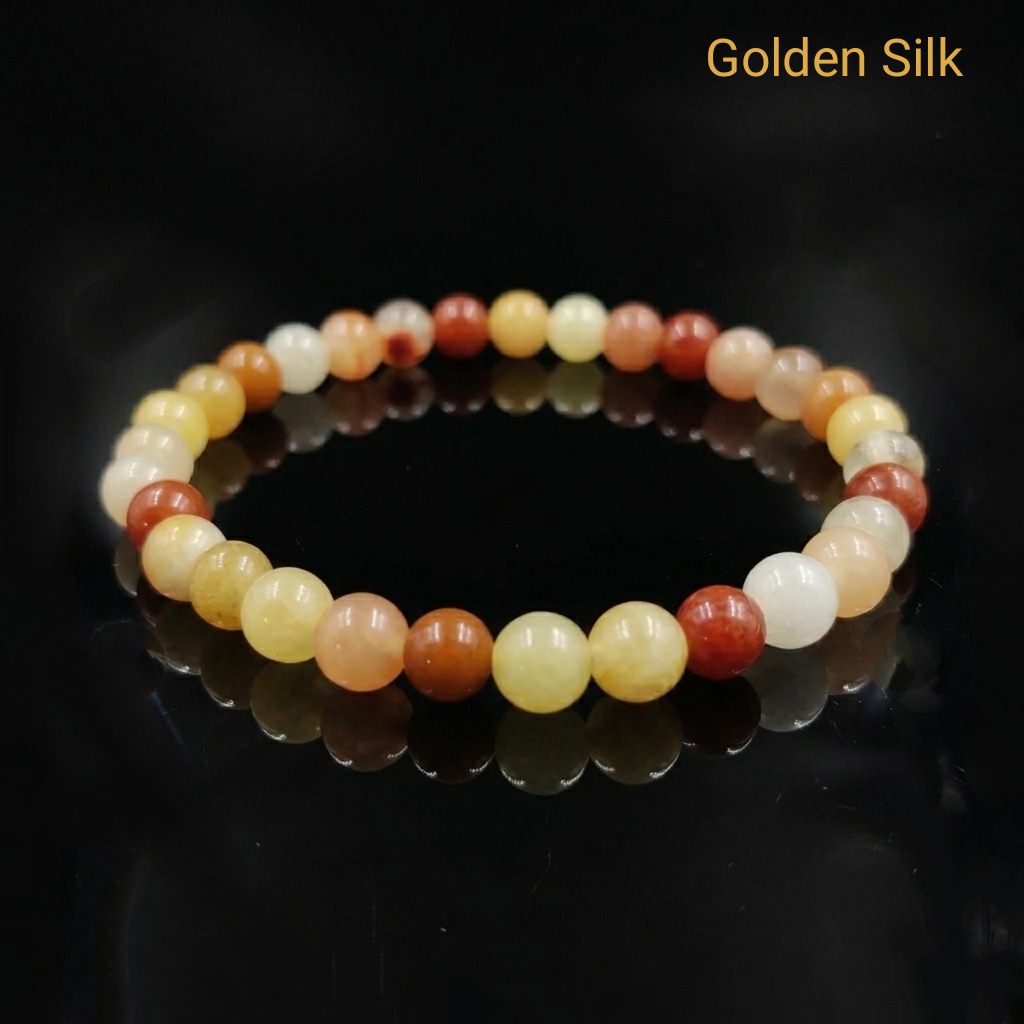 Bracciale di Giada colori vari — Sfere 6mm | 18-19 cm