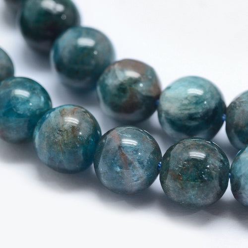 Natural Apatite — Round Beads 6.5mm | Strand ~40 cm