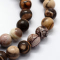 Zebra Jasper — Round Beads 6.5/8.5mm | Strand ~38 cm
