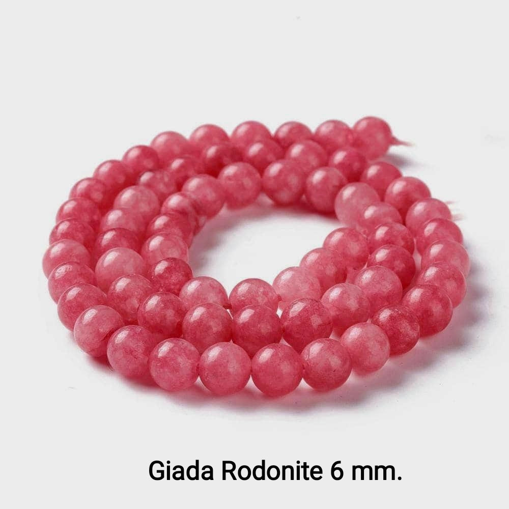 Natural Jade — Round Beads 6mm | Various Colours | Strand ~37.5 cm