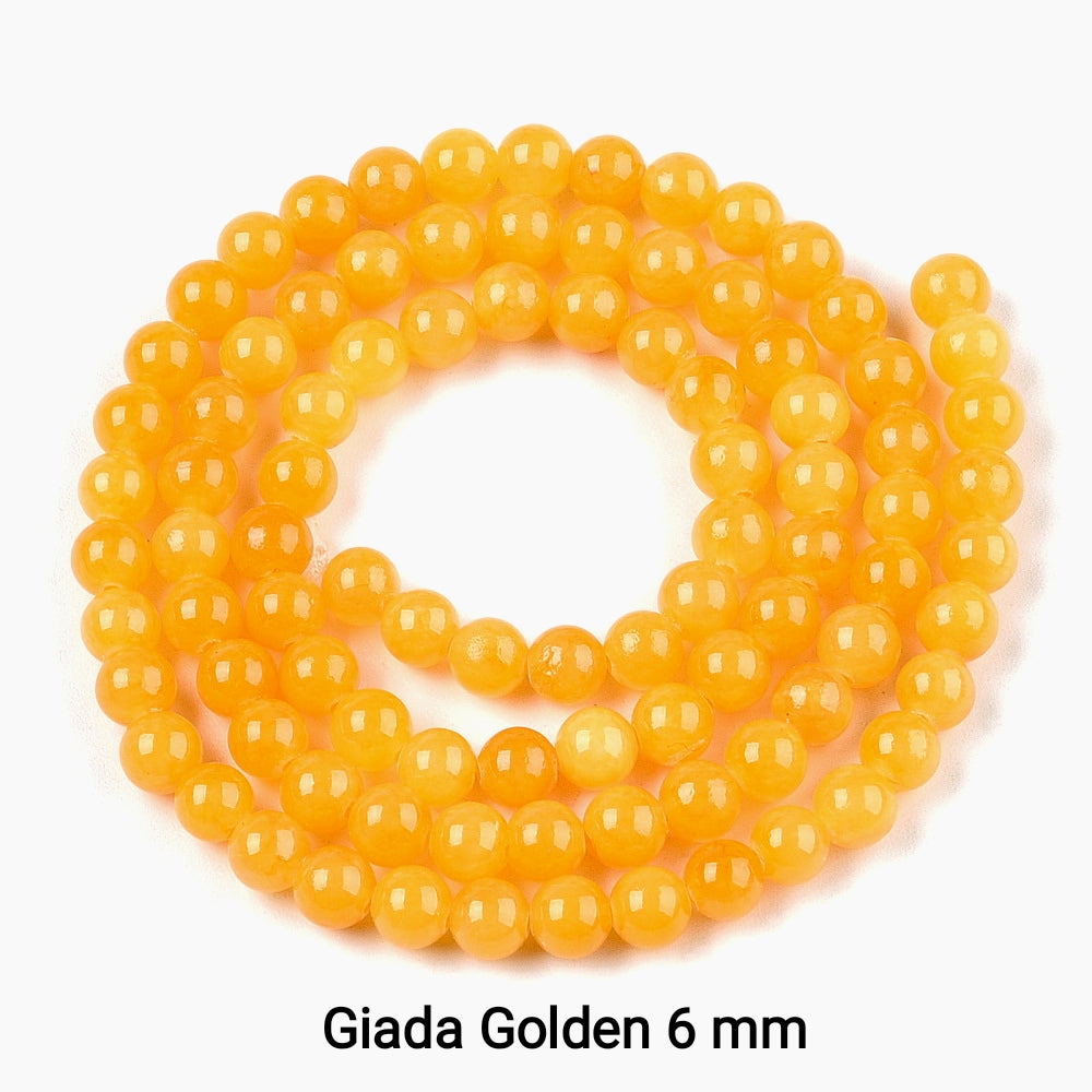Natural Jade — Round Beads 6mm | Various Colours | Strand ~37.5 cm