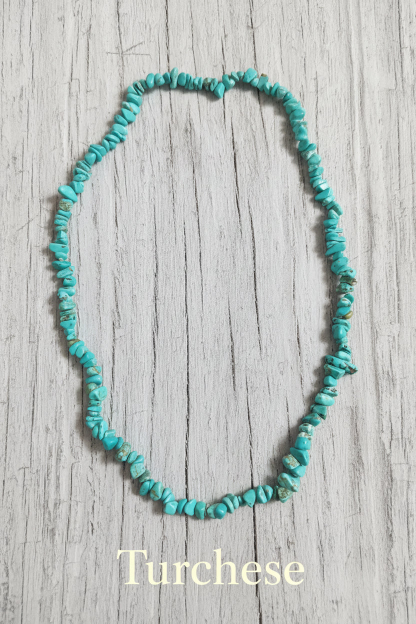 Collana Chips di Pietre Naturali — Ametista, Amazzonite, Fluorite, Lapislazzuli e molte altre | 80 cm