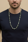 Tibetan Dzi 3 Eye Agate Mala Necklace — 6/10mm Stones | 75 cm