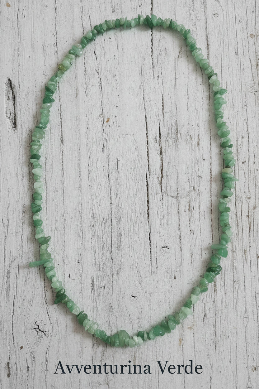 Collana Chips di Pietre Naturali — Ametista, Amazzonite, Fluorite, Lapislazzuli e molte altre | 80 cm