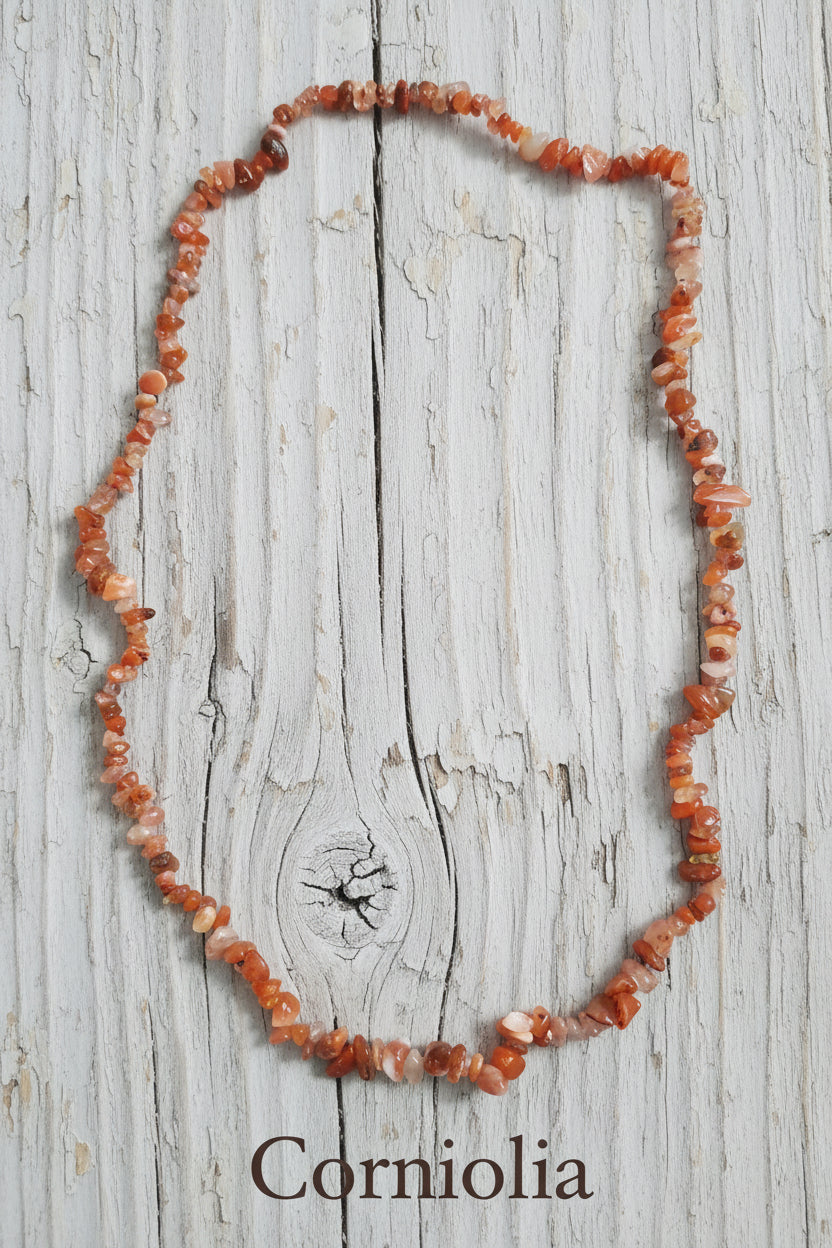 Collana Chips di Pietre Naturali — Ametista, Amazzonite, Fluorite, Lapislazzuli e molte altre | 80 cm