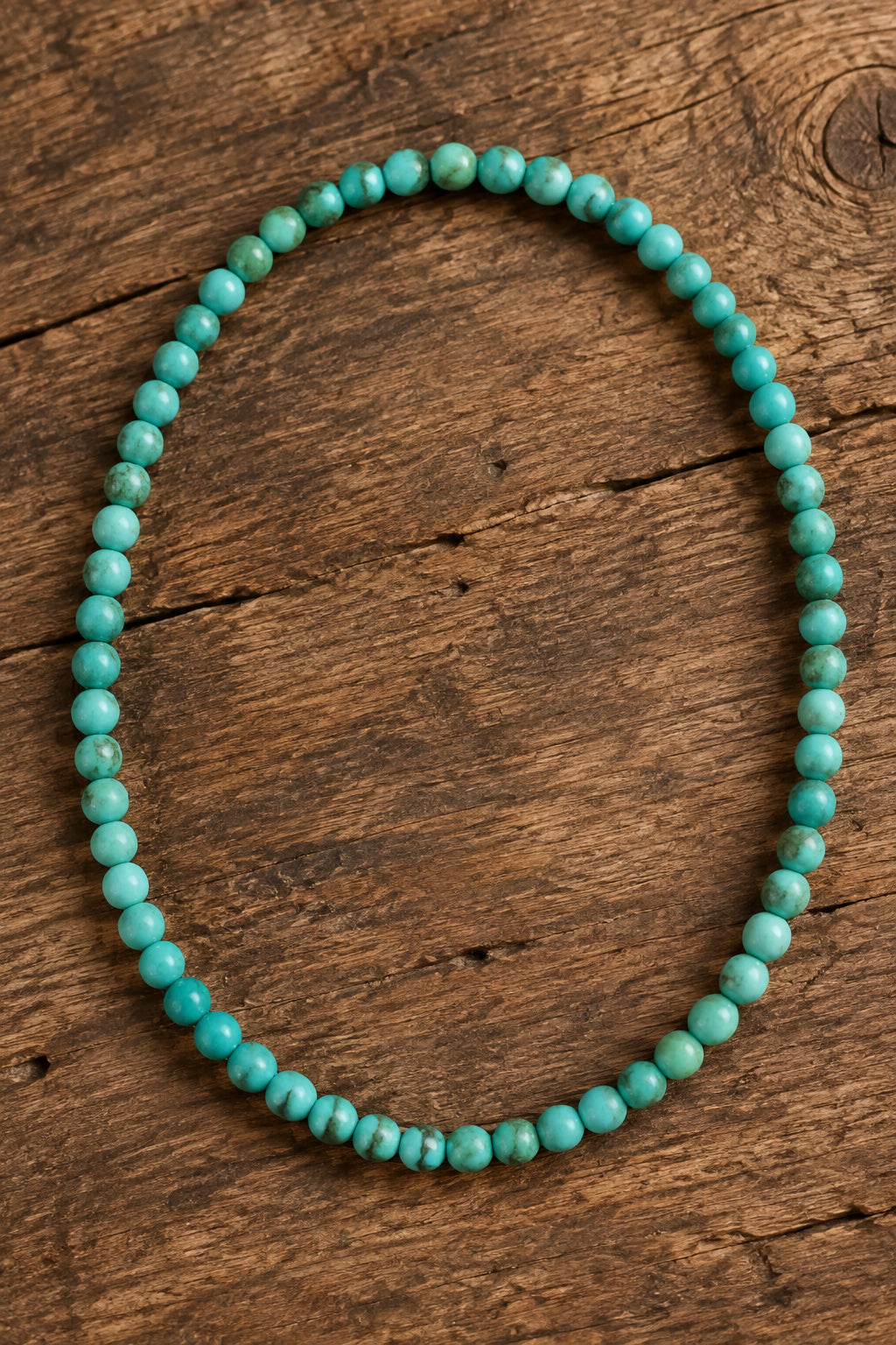 Collana di Magnesite Turchese — Perline Tonde 8mm | 45 o 50 cm.