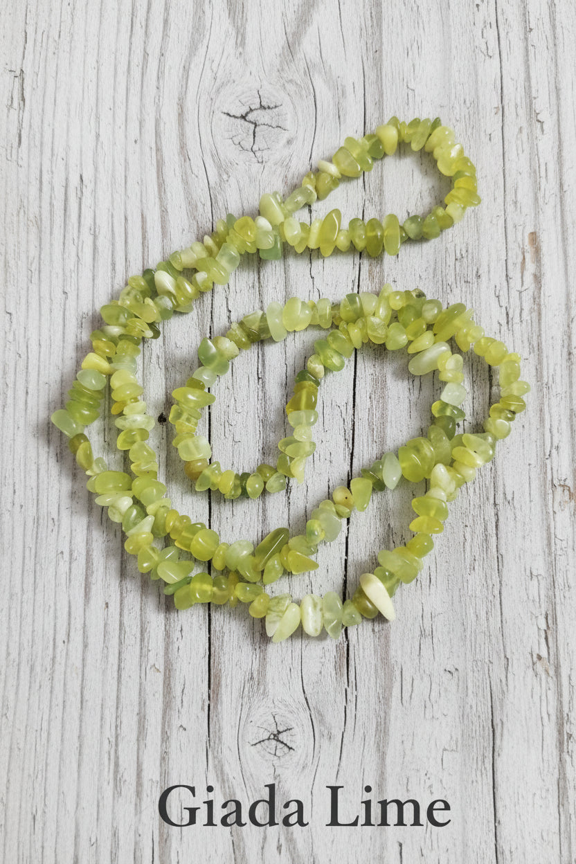 Collana Chips di Pietre Naturali — Ametista, Amazzonite, Fluorite, Lapislazzuli e molte altre | 80 cm