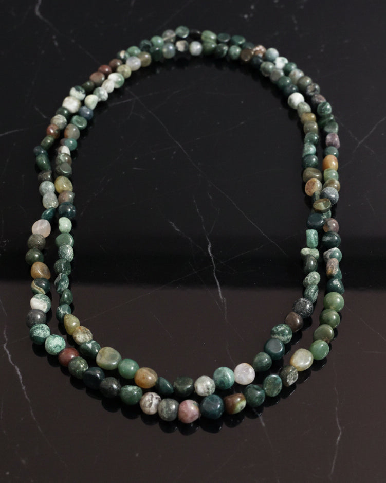 Collana di Agata Indiana — Nuggets ~ 6x10mm | 120 cm