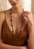 Collana Mala di Occhio di Tigre — Sfere 12mm e 6mm | 90 cm