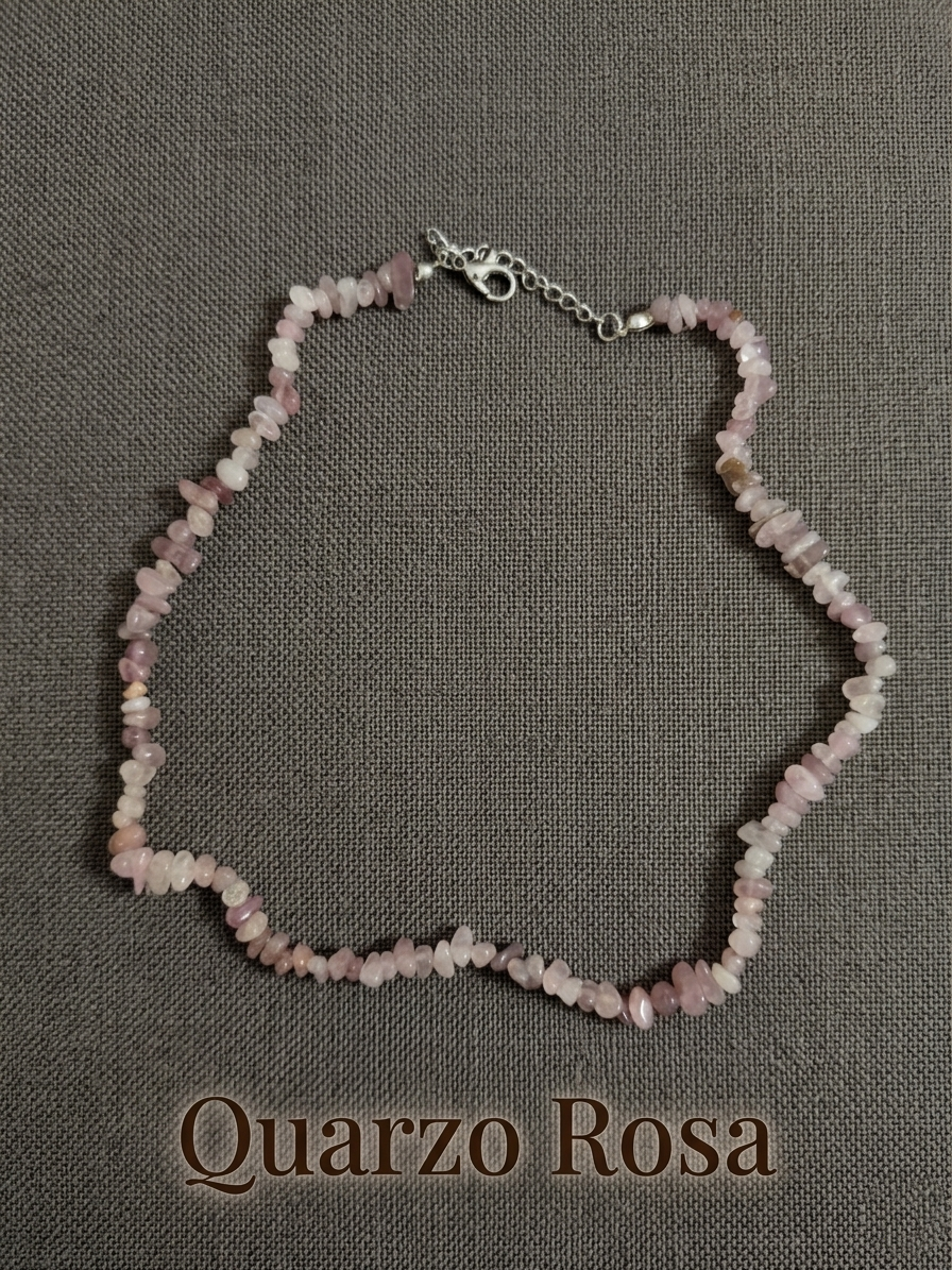 Natural Stone Chip Necklace — Apatite, Fluorite, Obsidian and more | 40 cm