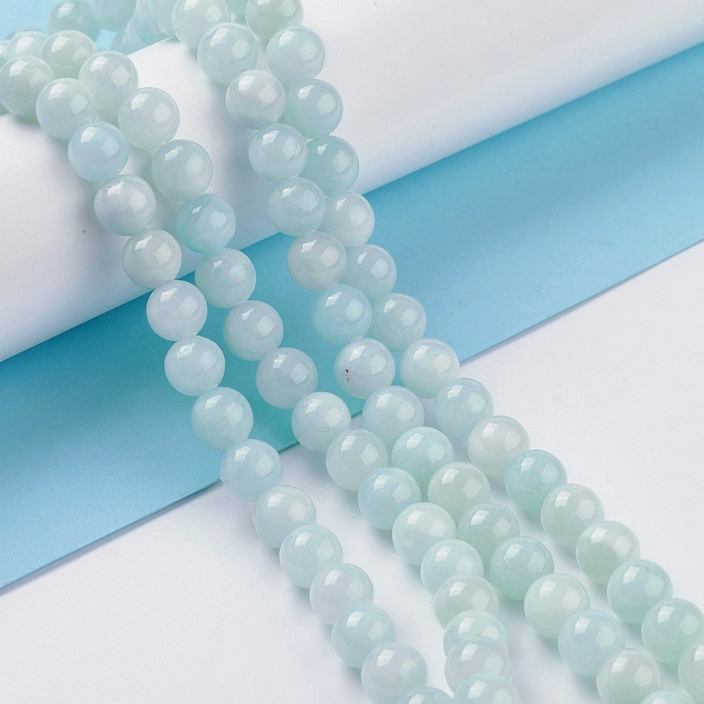 Natural Blue Jade — Round Beads 4mm | Strand ~39 cm
