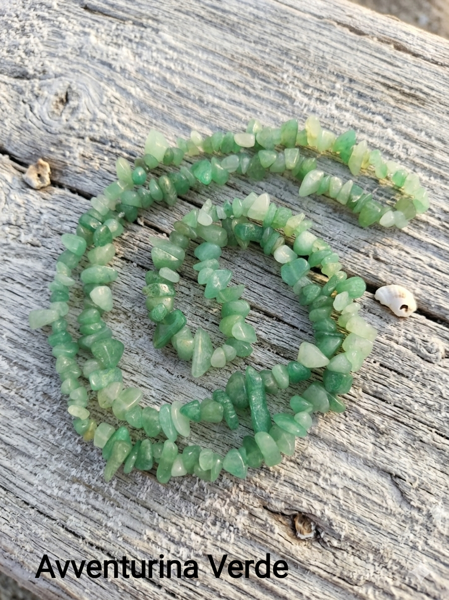 Natural Stone Chips Necklace — Turquoise, Mookaite, Obsidian and others | 80 cm