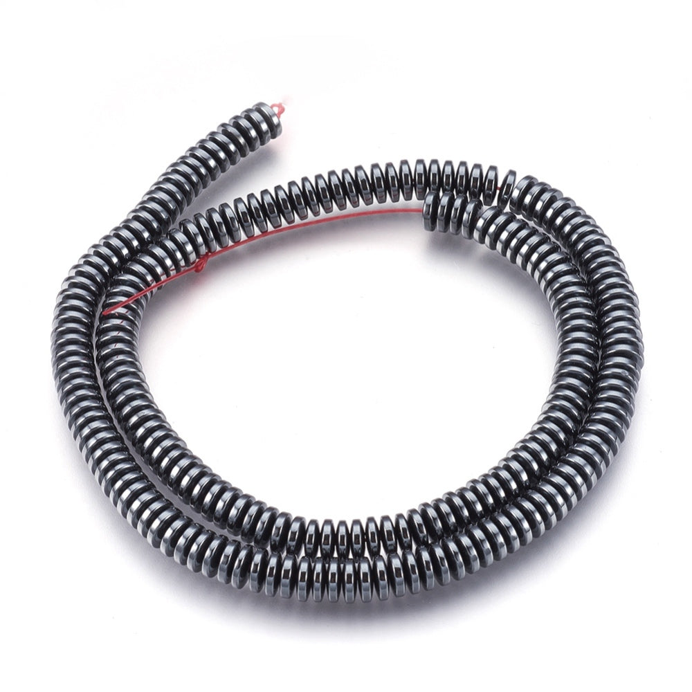 Ematite — Rondelle Nere 6x2mm | Filo ~40 cm