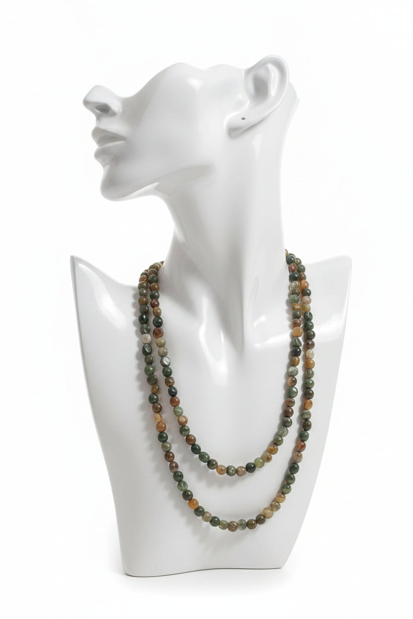 Collana di Agata Indiana — Nuggets ~ 6x10mm | 120 cm