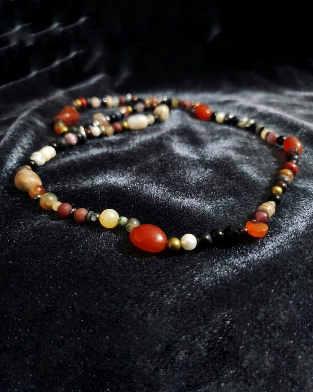 Multi Natural Stones Necklace — Mixed Stones | 75 cm
