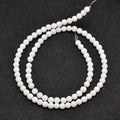White Natural Jade — Round Beads 4/6/8mm | Strand ~39 cm