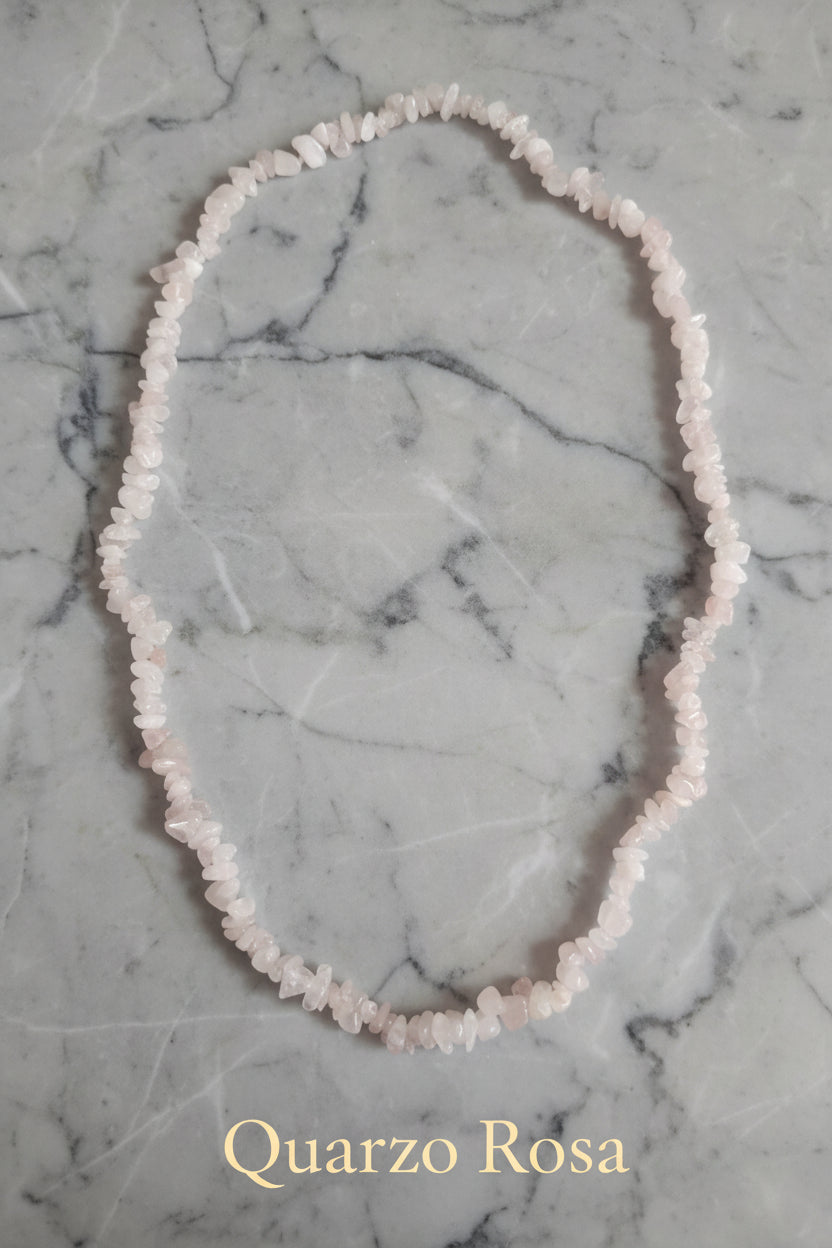 Collana Chips di Pietre Naturali — Ametista, Amazzonite, Fluorite, Lapislazzuli e molte altre | 80 cm