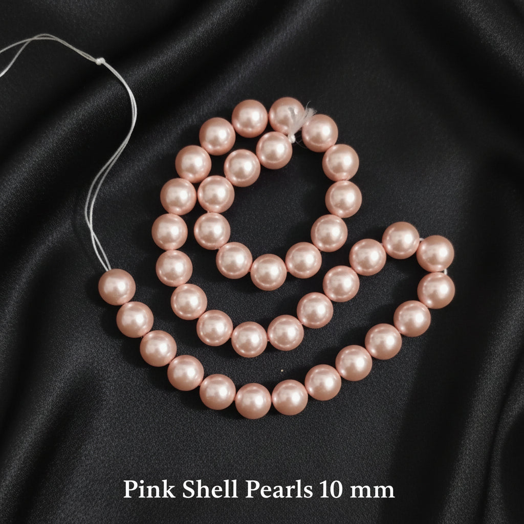 Natural Mother of Pearl Pink Beads 6-8-10 mm